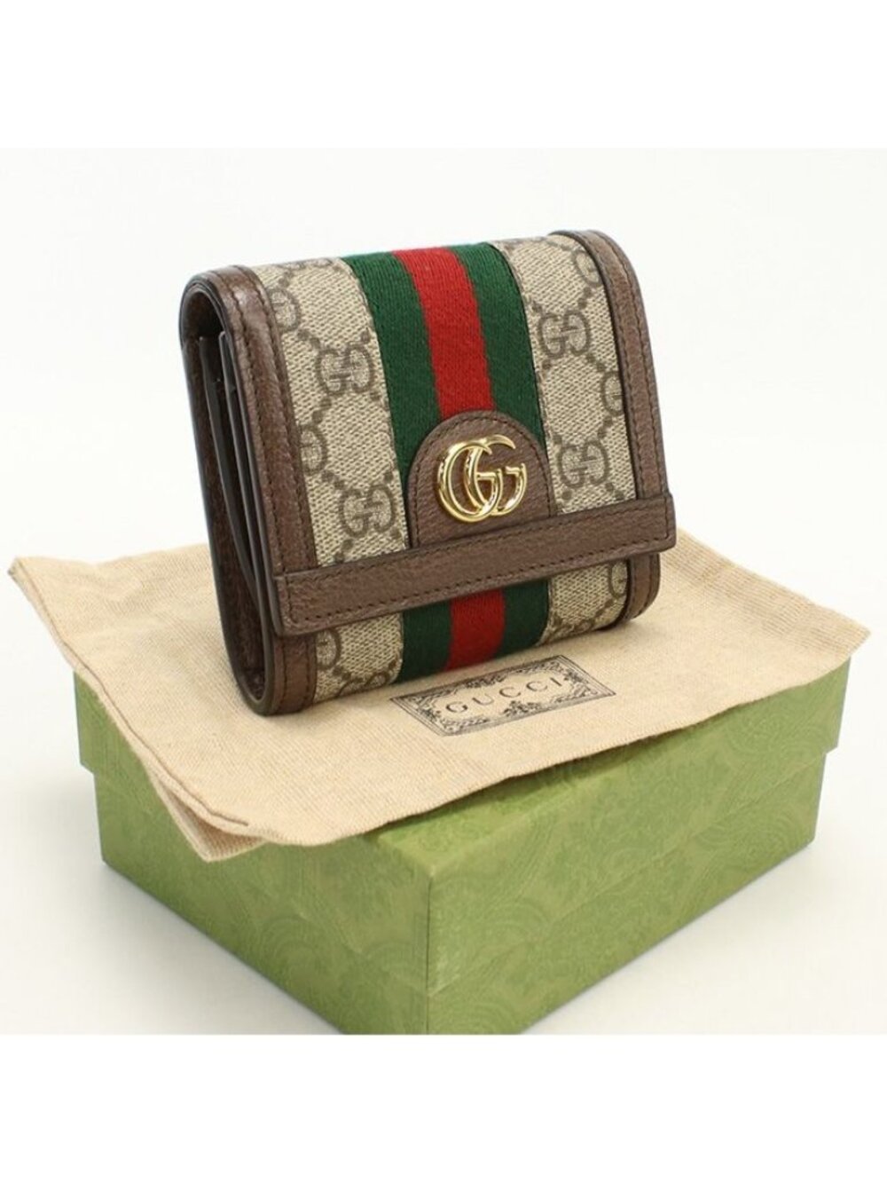 Gucci Compact Wallet Ophidia Bifold GG Supreme Leather